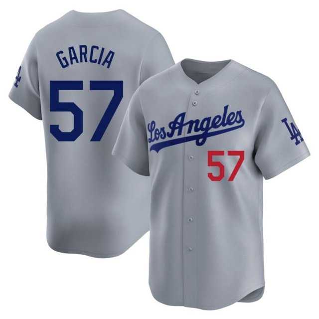 Men%27s Los Angeles Dodgers #57 Luis Garcia Grey Cool Base Stitched Baseball Jersey Dzhi->los angeles dodgers->MLB Jersey