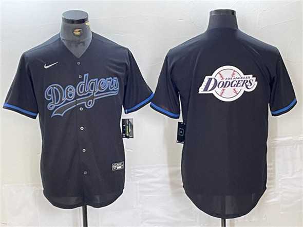 Men%27s Los Angeles Dodgers Team Big Logo Black Fashion Stitched Baseball Jersey->los angeles dodgers->MLB Jersey