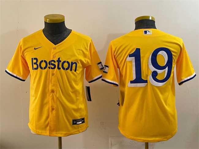 Youth Boston Red Sox #19 Roman Anthony Gold City Connect Stitched Jersey->chicago cubs->MLB Jersey
