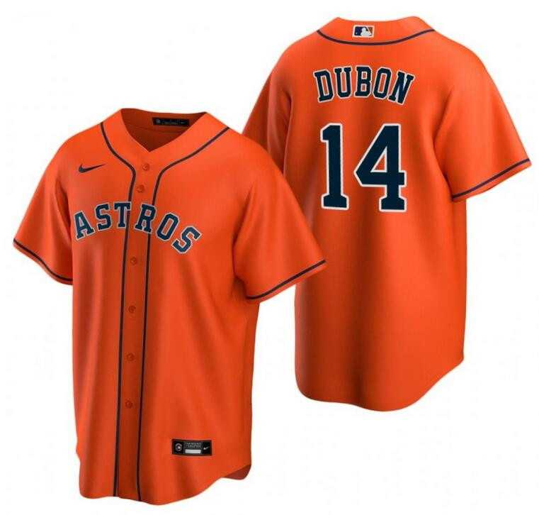 Mens Houston Astros #14 Mauricio Dubon Orange Cool Base Stitched Jersey Dzhi->houston astros->MLB Jersey