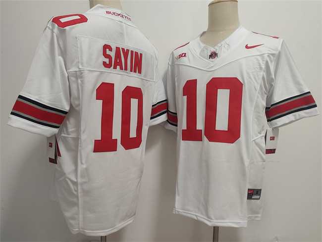 Mens Ohio State Buckeyes #10 Julian Sayin White 2025 F.U.S.E. Limited Stitched Jersey->ohio state buckeyes->NCAA Jersey