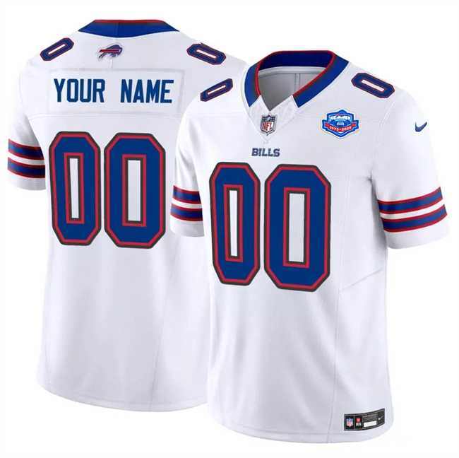 Men & Women & Youth Buffalo Bills Active Player Custom White 2025 F.U.S.E. With Farewell Patch Vapor Untouchable Limited Stitched Jersey->customized nfl jersey->Custom Jersey