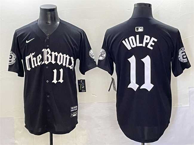 Men%27s New York Yankees #11 Anthony Volpe Black %27Gothic Legacy Edition%27 Vapor Premier Limited Stitched Baseball Jersey->new york yankees->MLB Jersey