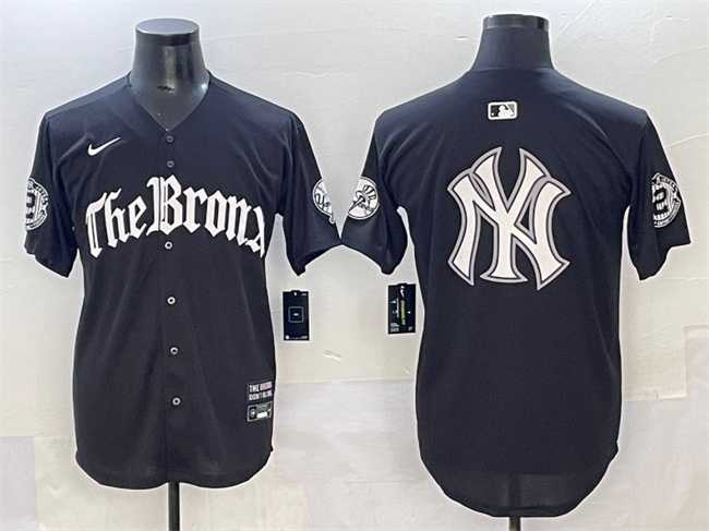 Mens New York Yankees Team Big Logo Black %27Gothic Legacy Edition%27 Vapor Premier Limited Stitched Baseball Jersey->new york yankees->MLB Jersey