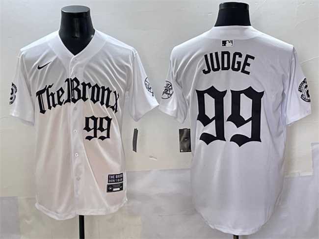 Men%27s New York Yankees #99 Aaron Judge White %27Gothic Legacy Edition%27 Vapor Premier Limited Stitched Baseball Jersey->new york yankees->MLB Jersey