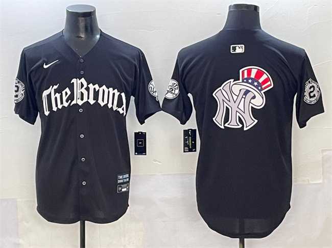 Men%27s New York Yankees Team Big Logo Black %27Gothic Legacy Edition%27 Vapor Premier Limited Stitched Baseball Jersey->new york yankees->MLB Jersey