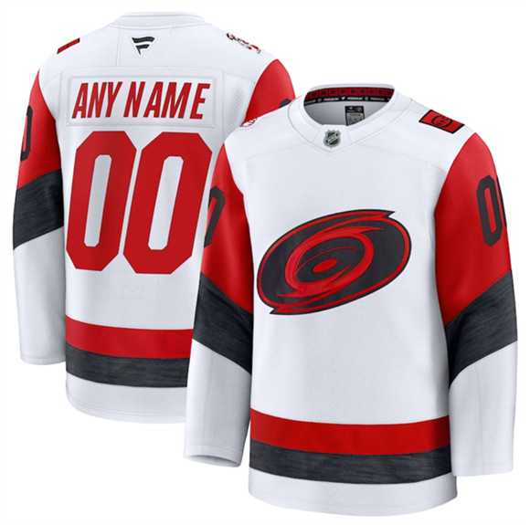 Men%27s Carolina Hurricanes Active Player Custom White 2025 Away Stitched Hockey Jersey->customized nfl jersey->Custom Jersey