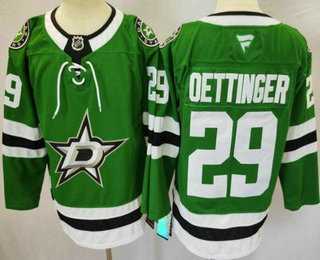Men%27s Dallas Stars #29 Jake Oettinger Green Authentic Jersey->detroit red wings->NHL Jersey