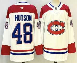 Mens Montreal Canadiens #48 Lane Hutson White Authentic Jersey->montreal canadiens->NHL Jersey