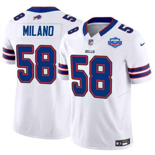 Men & Women & Youth Buffalo Bills #58 Matt Milano White 2025 F.U.S.E. With Farewell Patch Vapor Untouchable Limited Stitched Jersey->buffalo bills->NFL Jersey