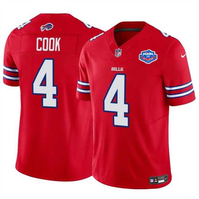 Men & Women & Youth Buffalo Bills #4 James Cook Red 2025 F.U.S.E. With Farewell Patch Vapor Untouchable Limited Stitched Jersey->buffalo bills->NFL Jersey