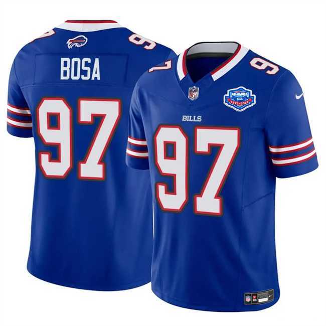 Men & Women & Youth Buffalo Bills #97 Joey Bosa Blue 2025 F.U.S.E. With Farewell Patch Vapor Untouchable Limited Stitched Jersey->buffalo bills->NFL Jersey