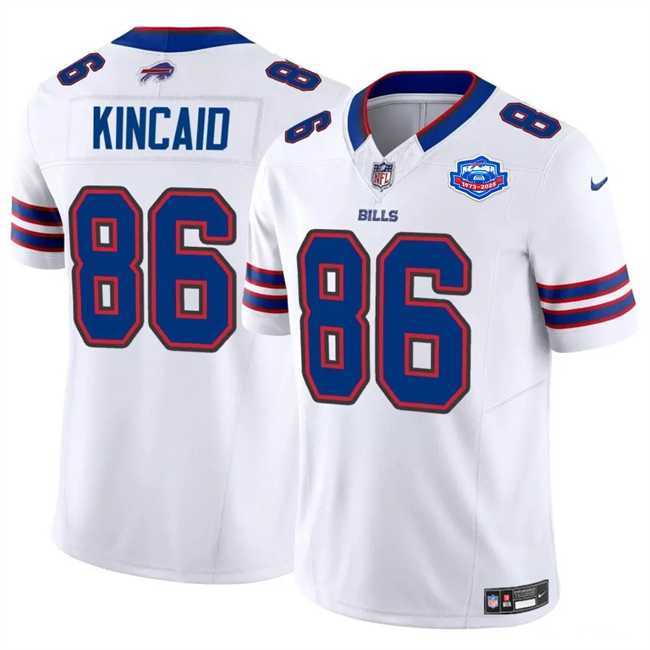 Men & Women & Youth Buffalo Bills #86 Dalton Kincaid White 2025 F.U.S.E. With Farewell Patch Vapor Untouchable Limited Stitched Jersey->buffalo bills->NFL Jersey