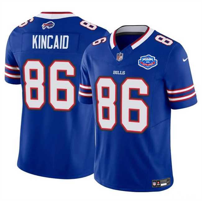 Men & Women & Youth Buffalo Bills #86 Dalton Kincaid Blue 2025 F.U.S.E. With Farewell Patch Vapor Untouchable Limited Stitched Jersey->buffalo bills->NFL Jersey