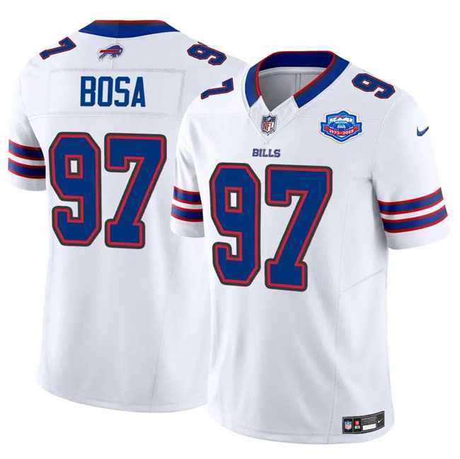 Men & Women & Youth Buffalo Bills #97 Joey Bosa White 2025 F.U.S.E. With Farewell Patch Vapor Untouchable Limited Stitched Jersey->dallas cowboys->NFL Jersey