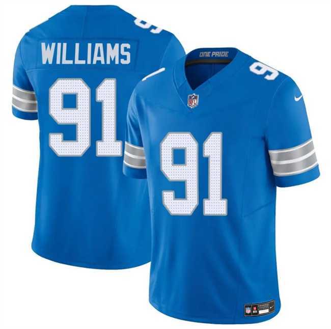 Men & Women & Youth Detroit Lions #91 Tyleik Williams Blue 2025 F.U.S.E. Vapor Limited Stitched Game Jersey->minnesota vikings->NFL Jersey