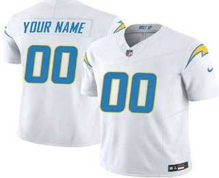 Mens Los Angeles Chargers Customized Limited White FUSE Vapor Jersey->customized nfl jersey->Custom Jersey