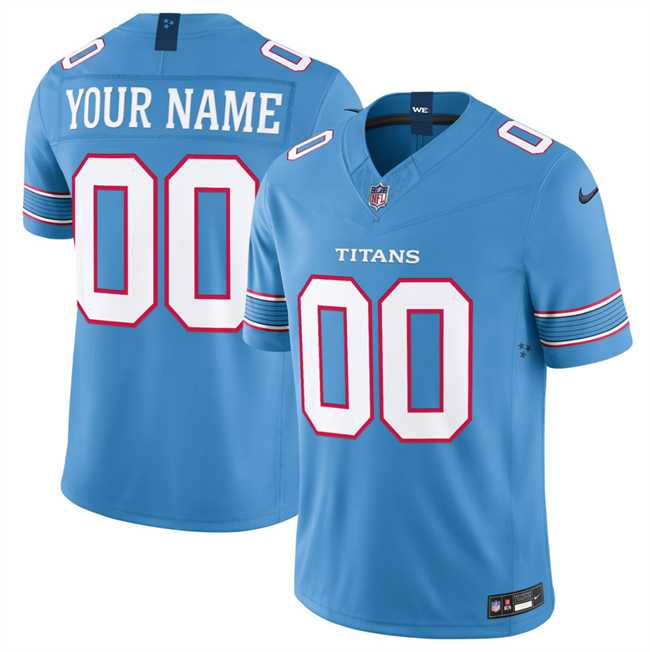 Mens Tennessee Titans Active Player Custom Light Blue 2026 F.U.S.E. Vapor Limited Stitched Football Jersey->customized nfl jersey->Custom Jersey