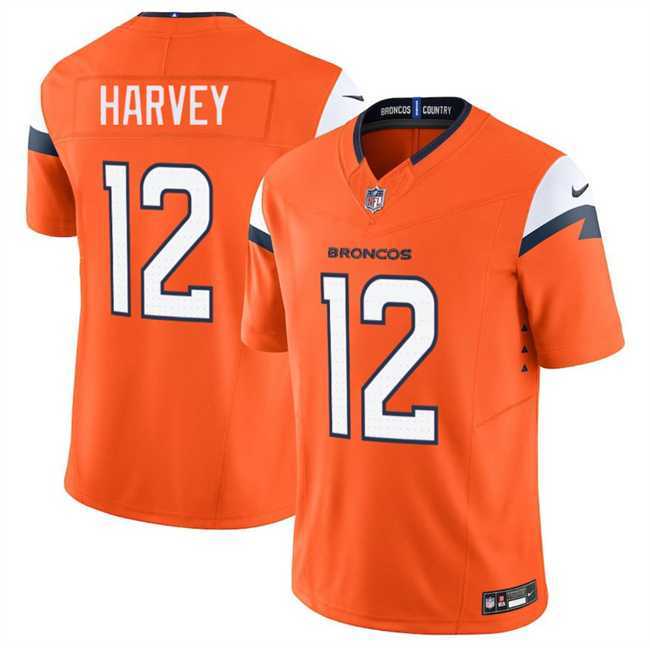 Men & Women & Youth Denver Broncos #12 RJ Harvey Orange 2025 F.U.S.E. Vapor Limited Stitched Jersey->denver broncos->NFL Jersey
