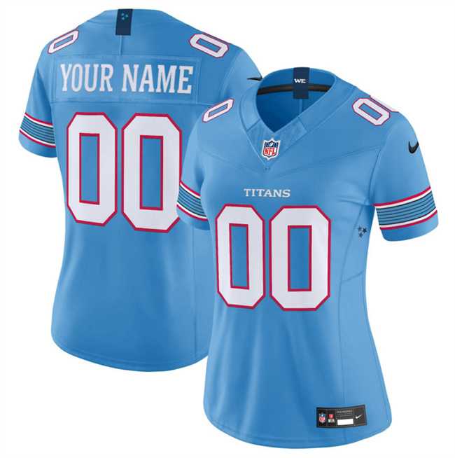 Womens Tennessee Titans Active Player Custom Light Blue 2026 F.U.S.E. Vapor Limited Stitched Football Jersey(Run Small)->customized nfl jersey->Custom Jersey