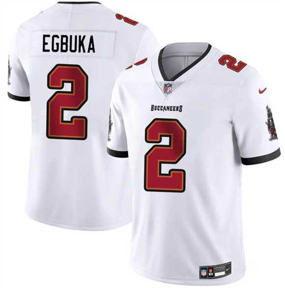 Men & Women & Youth Tampa Bay Buccaneers #2 Emeka Egbuka White 2025 Draft Vapor Untouchable Limited Stitched Jersey->tampa bay buccaneers->NFL Jersey