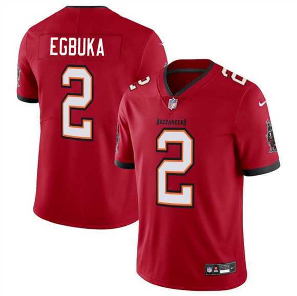 Men & Women & Youth Tampa Bay Buccaneers #2 Emeka Egbuka Red 2025 Draft Vapor Limited Stitched Jersey->tampa bay buccaneers->NFL Jersey