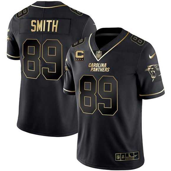 Men%27s Carolina Panthers #89 Steve Smith Black Gold With 4-Star C Patch Vapor Limited Stitched Jersey Dyin->chicago bears->NFL Jersey