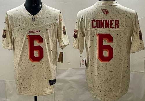 Mens Arizona Cardinals #6 James Conner Limited Cream Rivalries FUSE Vapor Jersey Dzhi->arizona cardinals->NFL Jersey