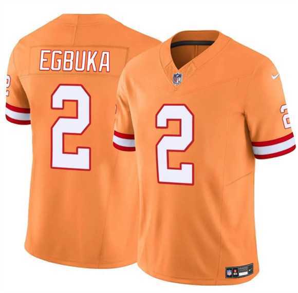 Mens Tampa Bay Buccaneers #2 Emeka Egbuka Orange 2025 Draft F.U.S.E. Throwback Limited Stitched Jersey Dzhi->tampa bay buccaneers->NFL Jersey