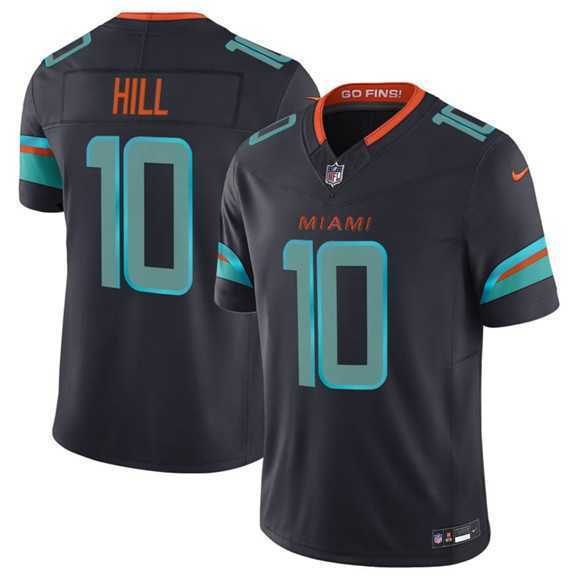 Mens Miami Dolphins #10 Tyreek Hill Black 2025 F.U.S.E. Rivalries Vapor Limited Football Stitched Jersey Dzhi->miami dolphins->NFL Jersey