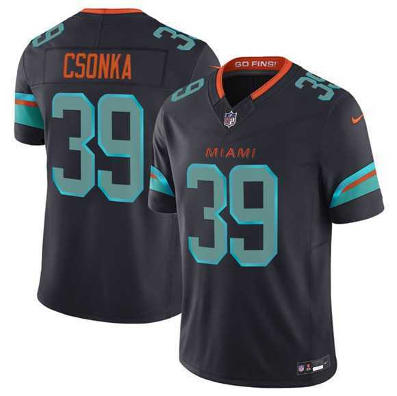 Mens Miami Dolphins #39 Larry Csonka Black 2025 F.U.S.E. Rivalries Vapor Limited Football Stitched Jersey Dzhi->miami dolphins->NFL Jersey