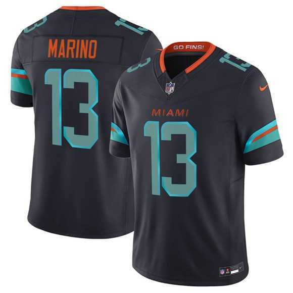 Mens Miami Dolphins #13 Dan Marino Black 2025 F.U.S.E. Rivalries Vapor Limited Football Stitched Jersey Dzhi->miami dolphins->NFL Jersey