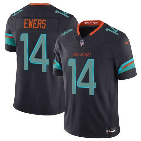 Mens Miami Dolphins #14 Quinn Ewers Black 2025 F.U.S.E. Rivalries Vapor Limited Football Stitched Jersey Dzhi->miami dolphins->NFL Jersey