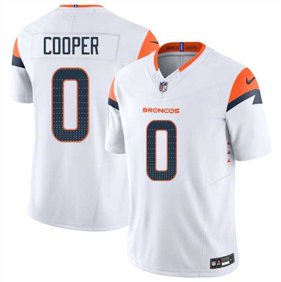 Men%27s Denver Broncos #0 Jonathon Cooper White 2025 F.U.S.E. Vapor Limited Stitched Jersey Dzhi->denver broncos->NFL Jersey