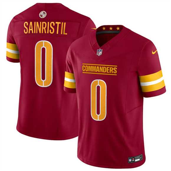 Mens Washington Commanders #0 Mike Sainristill Burgundy 2025 Draft F.U.S.E. Vapor Limited Stitched Jersey Dzhi->washington commanders->NFL Jersey