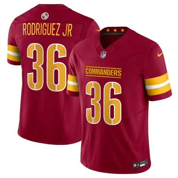 Mens Washington Commanders #36 Chris Rodriguez Jr Burgundy 2025 Draft F.U.S.E. Vapor Limited Stitched Jersey Dzhi->washington commanders->NFL Jersey