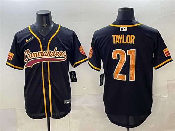 Mens Washington Commanders #21 Sean Taylor Black Limited Stitched Baseball Jersey->washington commanders->NFL Jersey
