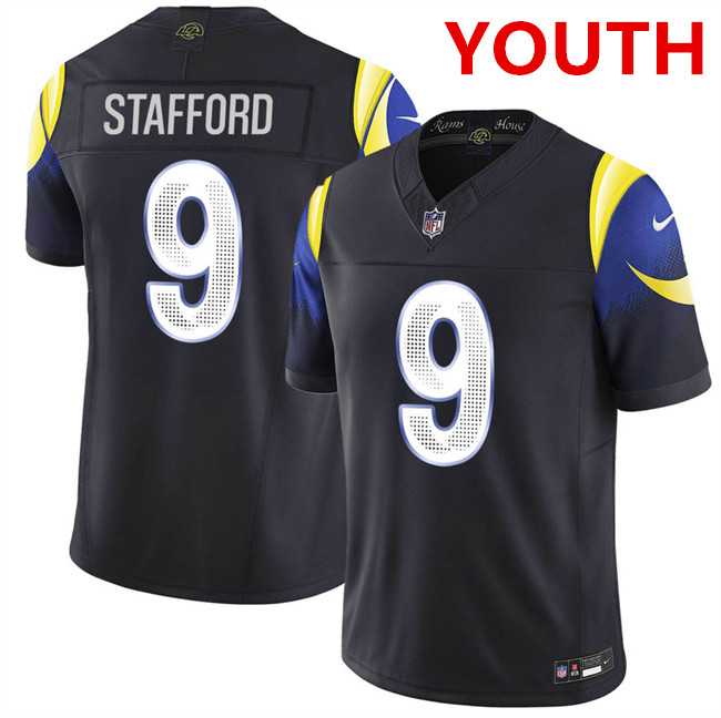 Youth los angeles rams #9 matthew stafford midnight blue 2025 F.U.S.E. %27Rivalries%27 vapor limited stitched jersey Dzhi->los angeles rams->NFL Jersey