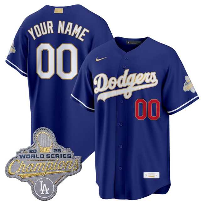 Mens Los Angeles Dodgers ACTIVE PLAYER Custom Royal 2026 Alternate Gold Collection Stadium Stitched Baseball Jersey->->Custom Jersey