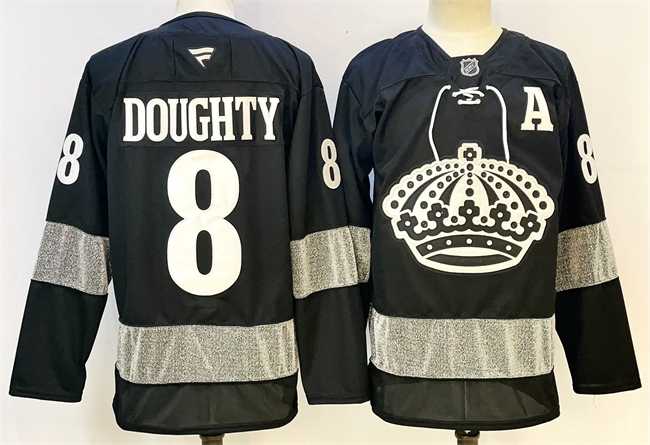 Men%27s Los Angeles Kings #8 Drew Doughty Black With A Patch Alternate Stitched Hockey Jersey->los angeles rams->NFL Jersey