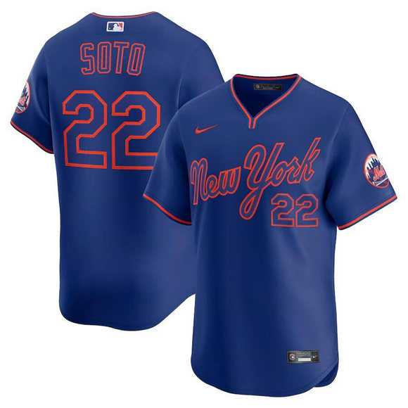 Mens New York Mets #22 Juan Soto Royal Alternate Limited Stitched Jersey Dzhi->new york mets->MLB Jersey