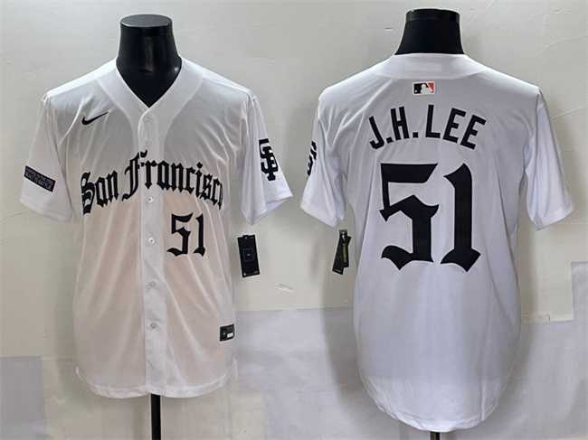 Mens San Francisco Giants #51 Jung Hoo Lee White Gothic Fog Edition Vapor Premier Limited Stitched Baseball Jersey->san francisco giants->MLB Jersey