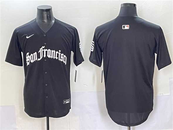 Mens San Francisco Giants Blank Black Gothic Fog Edition Vapor Premier Limited Stitched Jersey->san francisco giants->MLB Jersey