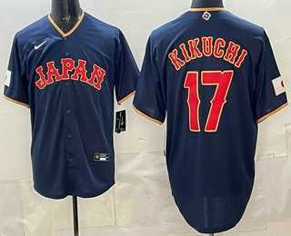 Mens Japan #17 Yusei Kikuchi Navy 2026 World Baseball Classic Cool Base Jersey->2026 world baseball classic->MLB Jersey