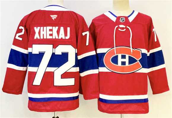 Men%27s Montreal Canadiens #72 Arber Xhekaj Red 2024-25 Stitched Jersey->new york rangers->NHL Jersey
