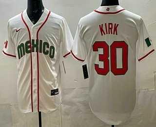 Mens Mexico #30 Alejandro Kirk White 2026 World Baseball Classic Cool Base Jersey->2026 world baseball classic->MLB Jersey