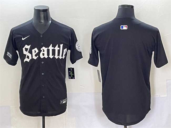 Men%27s Seattle Mariners Blank Black %27Deep Sea Gothic Edition%27 Vapor Premier Limited Stitched Baseball Jersey->seattle mariners->MLB Jersey