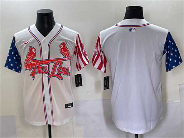 Mens St. Louis Cardinals Blank White Independence Day Vapor Premier Limited Stitched Baseball Jersey->st.louis cardinals->MLB Jersey