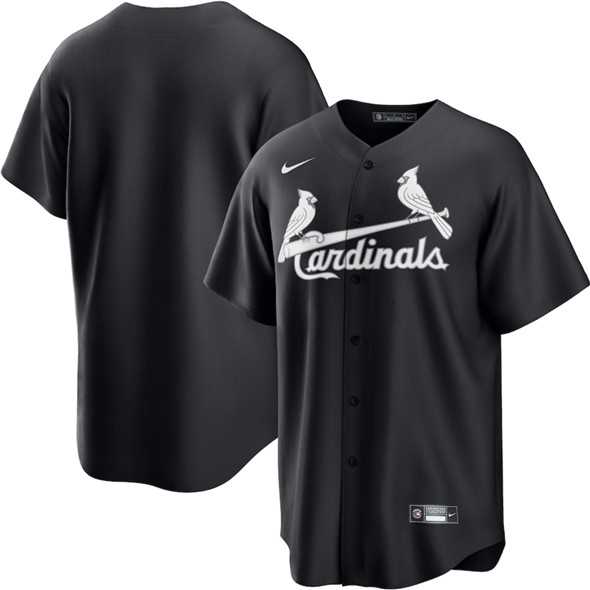 Mens St. Louis Cardinals Blank Black Lights Out Limited Stitched Baseball Jersey Dzhi->st.louis cardinals->MLB Jersey