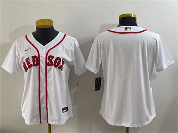 Womens Boston Red Sox Blank White Cool Base Stitched Jersey(Run Small)->mlb womens jerseys->MLB Jersey